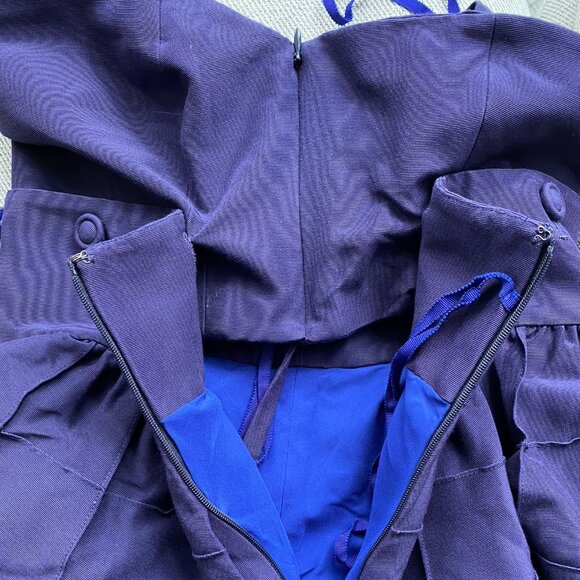 Anthropologie Maeve Retro Button Belted Two Piece Dress, Size 4 - Picture 3 of 6